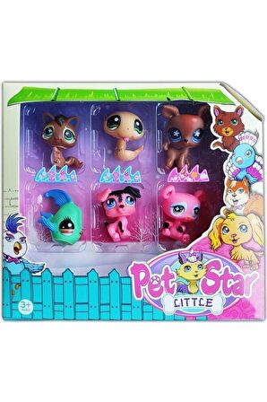 Neşeli Minişler 6'lı Miniş Ailesi Oyuncak Pet Star 6'lı Miniş Koleksiyonu