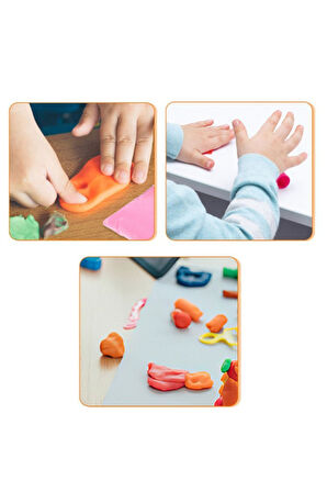 Kil Oyun Hamuru Zıplayan Karışık Renkli (12 Adet 115 Gr ) Hava ile Kuruyan Air Dry Clay Modelleme Kili