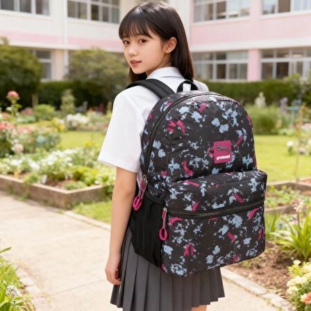 Geniş Hacimli Ekstra Dayanıklı -Su Geçirmez-Okul Çantası-Spor Çantası Çanta Pembe Renk