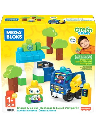 MEGA Bloks® Doğa Dostu Otobüs Seti, Yürüme Çağındaki Çocuklar İçin Yapı Oyuncakları Hdx90