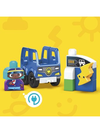 MEGA Bloks® Doğa Dostu Otobüs Seti, Yürüme Çağındaki Çocuklar İçin Yapı Oyuncakları Hdx90