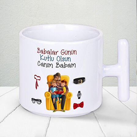 Babalar Günün Kutlu Olsun Canım Babam Yazılı Çay Kahve Seven Babalar İçin Mükemmel Hediyelik T Kupa Bardak