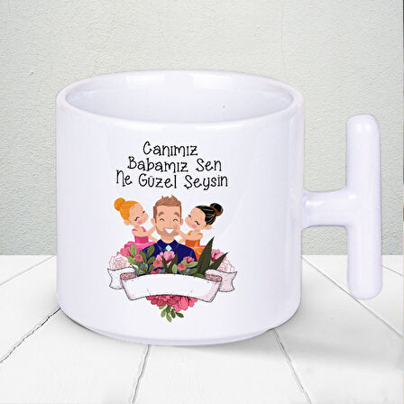 Canım Babamız Sen Ne Güzel Şeysin Yazılı Babalar Günü Hediyelilk T Kupa Bardak