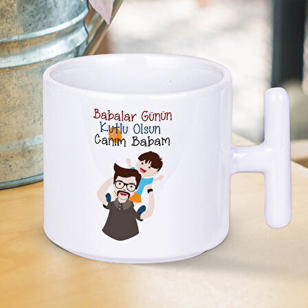 Babalar Günün Kutlu Olsun Canım Babam Yazılı Hediyelik T Kupa Bardak