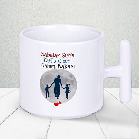 Babalar Günün Kutlu Olsun Canım Babam Baskılı Babalar Günü T Kupa Bardak -1