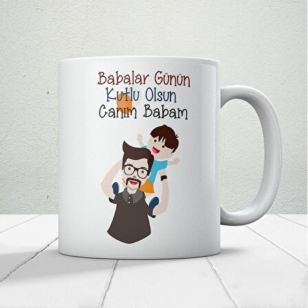 Canım Babam Baskılı Babalar Günü Kupa Bardak Kahve Kupa Bardak-7