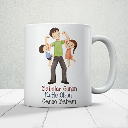 Canım Babam Baskılı Babalar Günü Kupa Bardak Kahve Kupa Bardak-9