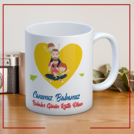Canımız Babamız Babalar Günü Kupa Bardak Baskılı Kahve Kupa Bardak-2