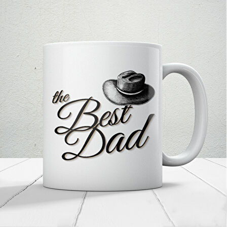 The Best Dad Baskılı Babalar Günü Kupa Bardak 