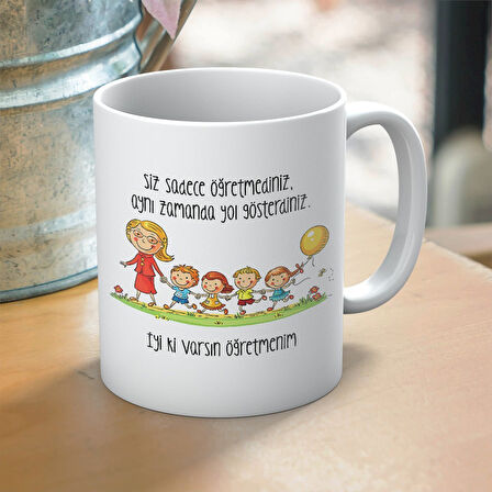 Yol Gösteren Öğretmenlere Özel Baskılı Kupa – Öğretmenler Günü Hediyesi