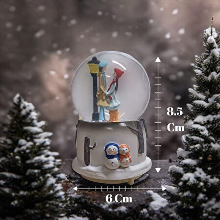 Renk Değiştiren Romantik Sevgili Kar Küresi