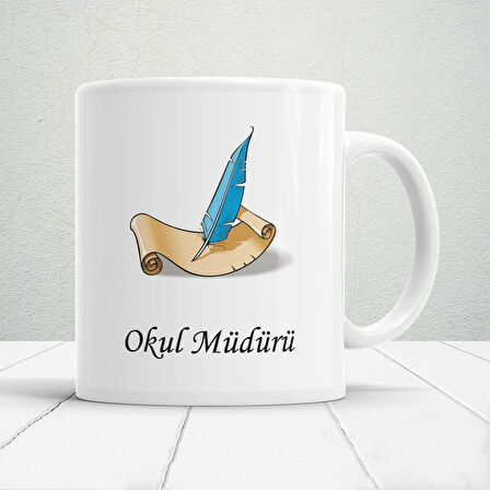 Okul Müdürü Yazılı Öğretmenler Günü Hediyelik Baskılı Kupa