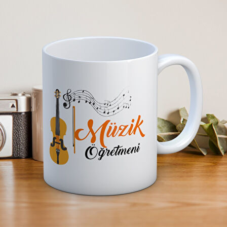 Müzik Öğretmenlerine Özel Öğretmenler Günü Hediyelik Baskılı Kupa