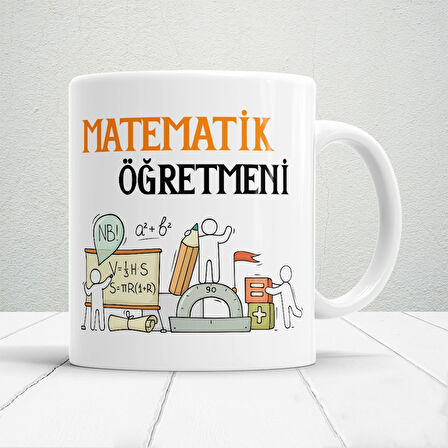 Matematik Öğretmeni Yazılı Öğretmenler Günü Hediyelik Baskılı Kupa