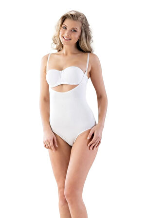 Kadın Beyaz Seamless Slip Korse