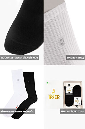 Just Inner Erkek 6'lı Tenis Çorabı (Pamuk)