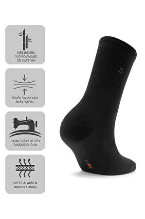 Just Inner Erkek 6'lı Tenis Çorabı (Pamuk)