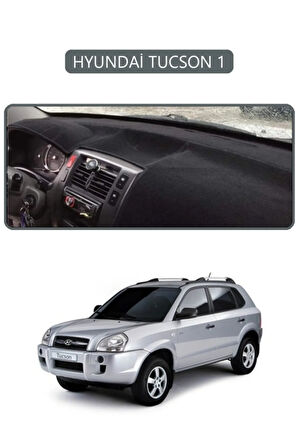 Hyundai Tucson 1 Torpido Koruma  Halısı -  Gri Kenar