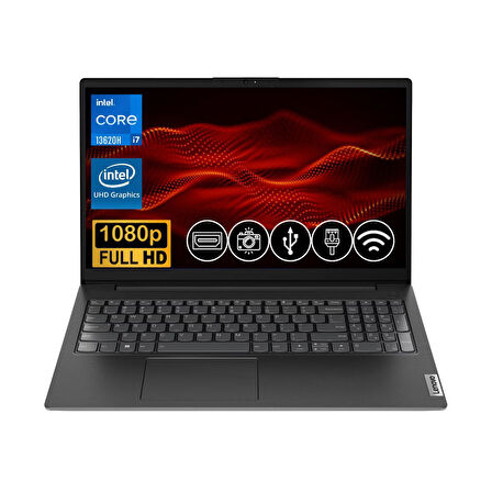 Lenovo V15  i7-13620H 24GB 512GB M.2 SSD 83A100QRTR ATL6  15.6" FDOS Taşınabilir Bilgisayar
