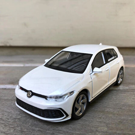 Welly Volkswagen Golf 8 GTI Diecast Metal Araba Model Araba Oyuncak Araba Çek Bırak Araba 12 Cm