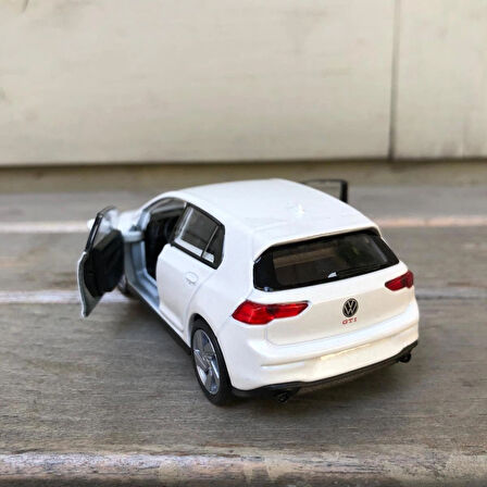 Welly Volkswagen Golf 8 GTI Diecast Metal Araba Model Araba Oyuncak Araba Çek Bırak Araba 12 Cm