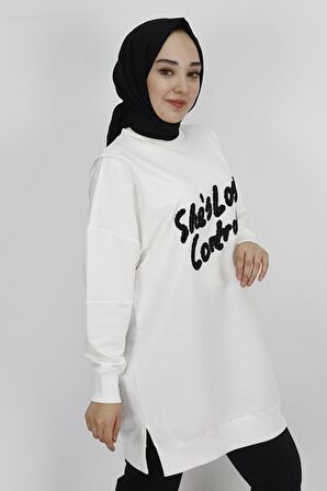 Puane 2 İp Kumaş Yün Bakılı Sweatshirt