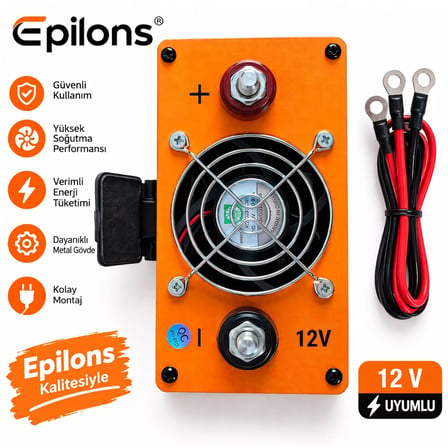 1000W Tam Sinüs İnverter 12V DC 220V AC Çevirici USB Çıkışlı Araç Karavan Solar Güç Dönüştürücü
