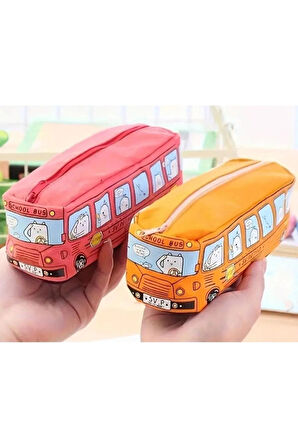 Kırmızı Otobüs Kalem Kutusu