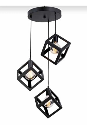 Rustik Retro Metal Küp Avize