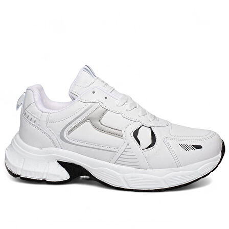 LAMBIRLENT 7450 Üniseks Snekaer Spor Ayakkabı BEYAZ_SİYAH