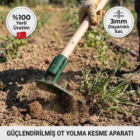 Ziraisepet Güçlendirilmiş Ot Yolma Kesme Çapası (Sapsız)