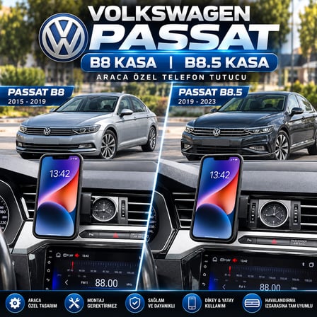 Volkswagen Passat 2015-2016  Uyumlu Araca Özel MagSafe Telefon Tutacagı