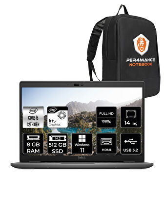 Dell Latitude 3440 Intel Core i5 1235U 8GB 512GB SSD 14" FHD W11P Taşınabilir Bilgisayar & PER4 Çanta