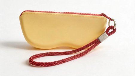 Silikon Gözlük Kılıfı Çok Amaçlı Fermuarlı Organizer Sarı- Bileğe Takmalı Parlak Kırmızı Taşlı Aksesuar