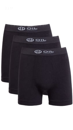 Oil Company Termal Siyah 3'LÜ Boxer Seamless III. Seviye