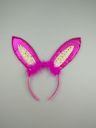 TAÇ TAVŞAN KULAKLI FUŞYA