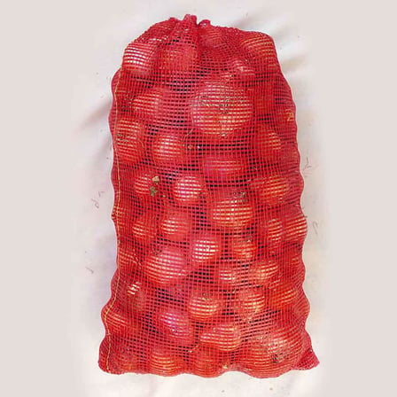 SOĞAN PATATES CEVİZ ÇUVALI KIRMIZI POLİMER FİLE ÇUVAL 65x100 25 ADET