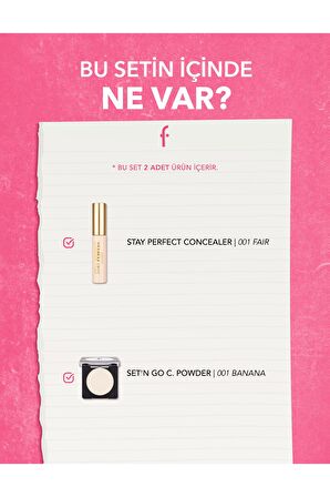 Flormar Kusurları Gizle ve Sabitle 2'li Kapatıcı&Pudra Seti