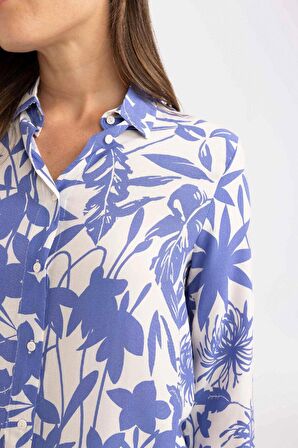 DeFacto Loose Fit Desenli Uzun Kollu Gömlek U3684AZ24SMBE284