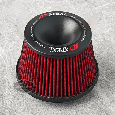Apexi Universal Performans ve Ses Arttırıcı Aparatlı Açık Hava Filtresi Seti +6 Hp Dual Funnel Kırmızı 76 mm