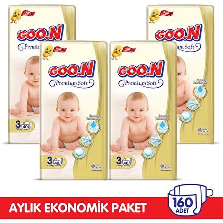 Goon Premium Soft 3 Numara 160'lı Bel Bantlı Bez