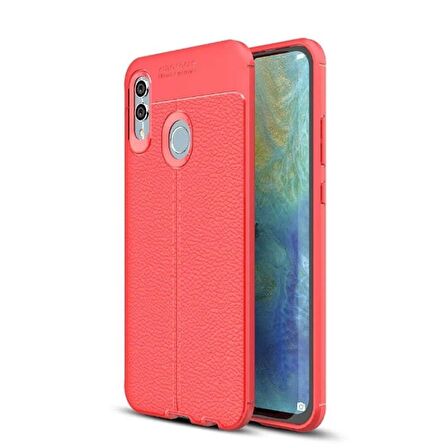Smcase Samsung Galaxy A30 Kılıf Deri Dokulu Silikon   Tam Kapatan Cam