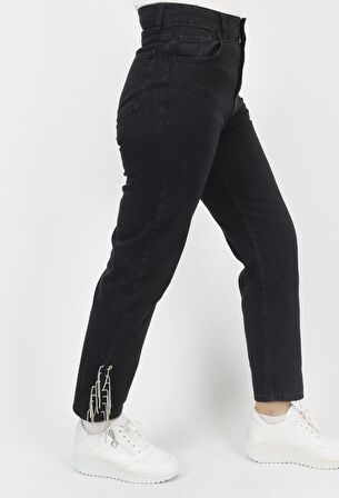 Bileği Taş Detaylı Kot Pantolon