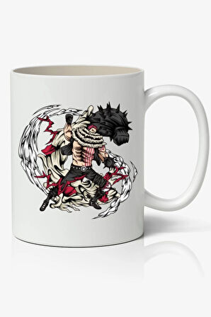 One Piece Charlotte Katakuri Temalı Beyaz Kupa Bardak Arkadaşa Sevgiliye Hediye