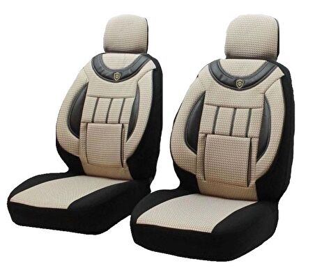 Ford Tourneo Courier Panelvan Uyumlu 1+1 Koltuk Kılıfı - BEJ - SİYAH