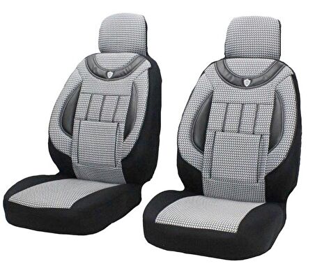 Ford Tourneo Courier Panelvan Uyumlu 1+1 Koltuk Kılıfı - GRİ - SİYAH