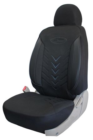 Fiat Fiorino Combi Uyumlu Keten Oto Koltuk Kılıfı - SİYAH-GRİ