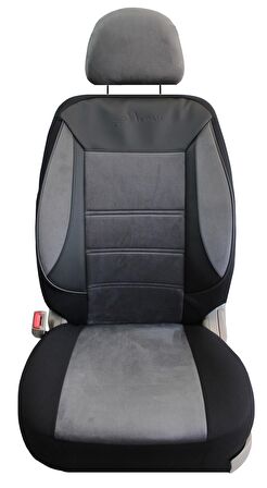 Daewoo Racer Uyumlu Tay Tüyü Kumaş Oto Koltuk Kılıfı - FÜME-SİYAH