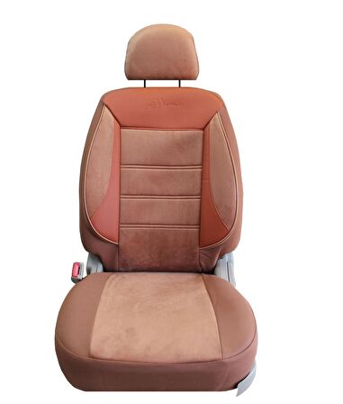 Honda City  (2021 E Kadar) Uyumlu Tay Tüyü Kumaş Oto Koltuk Kılıfı - DÜZ TABA