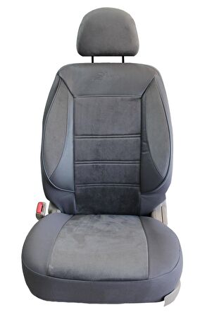 KİA Cerato Eski Kasa  Uyumlu Tay Tüyü Kumaş Oto Koltuk Kılıfı - DÜZ FÜME